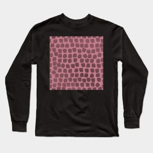 Leopard Mosaic Deep Blush Pink5748 Long Sleeve T-Shirt